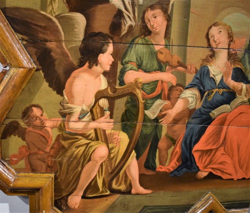 Sainte Cécile et le Concert des Anges, école Vénitienne du XVIIe siècle - Romano Ischia